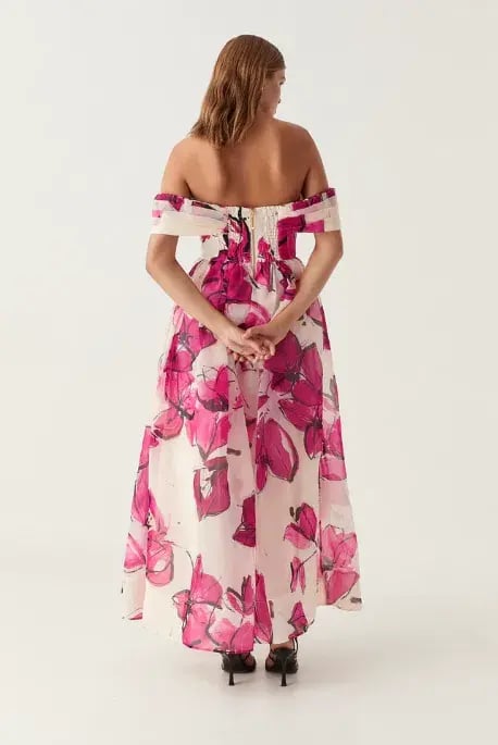 AJE Cordelia Corsetted Maxi Dress Falling Floral Size 10 photo 2