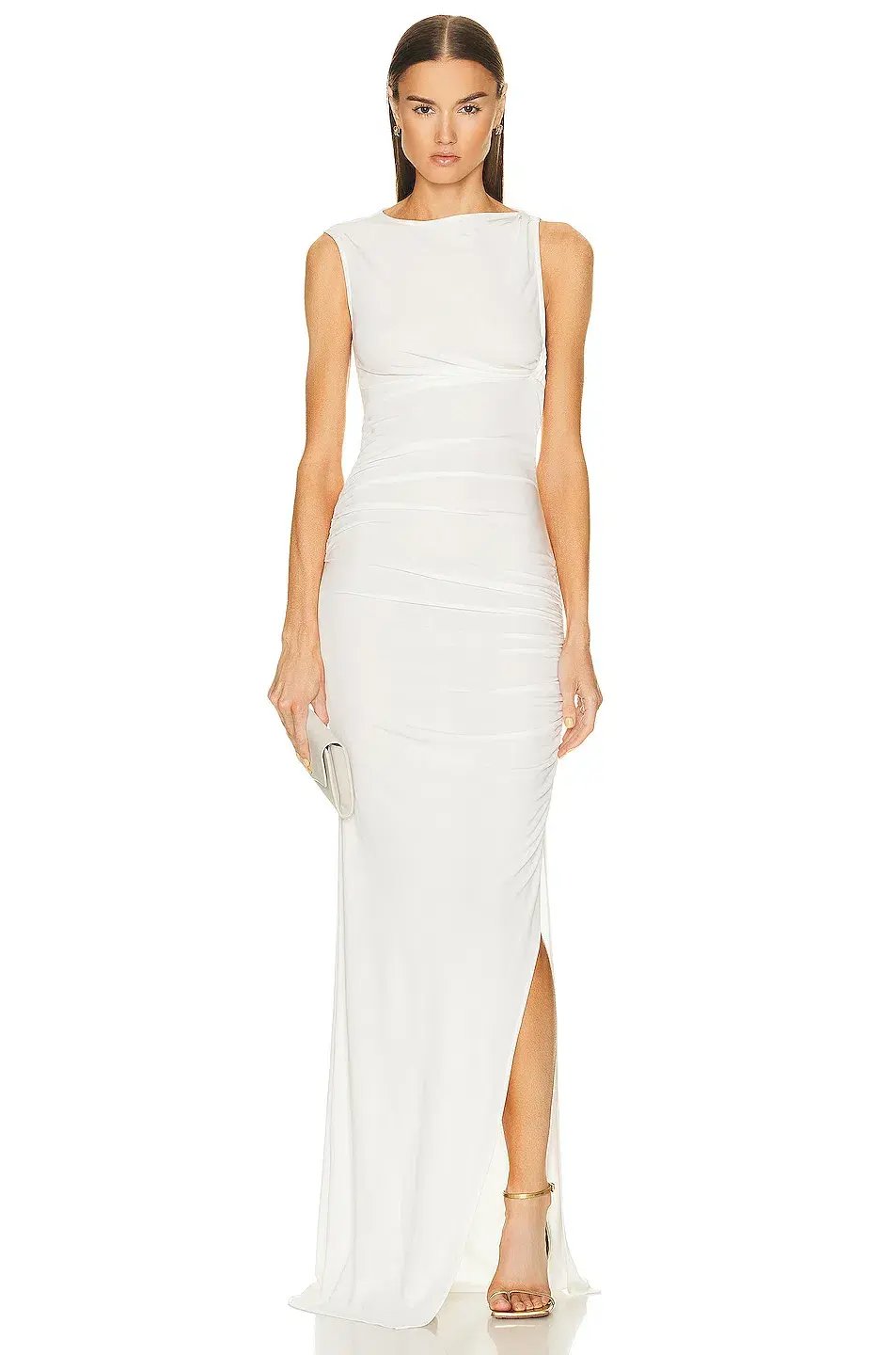 Christopher Esber Gesine Twisted Column Dress White Size 6 AU photo 2