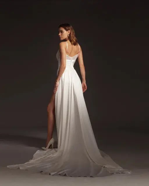 Galia Lahav Tammy Dress White Size 14 photo 3