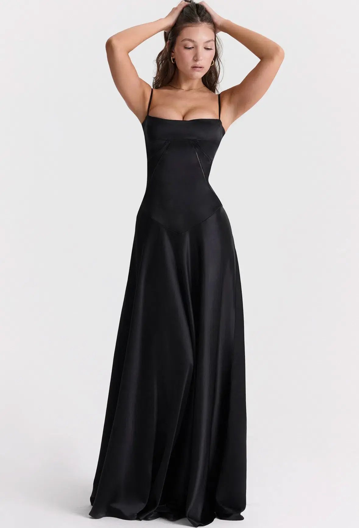 House of CB Anabella Lace Up Corset Maxi Dress in Black Size S /AU 8 photo 5