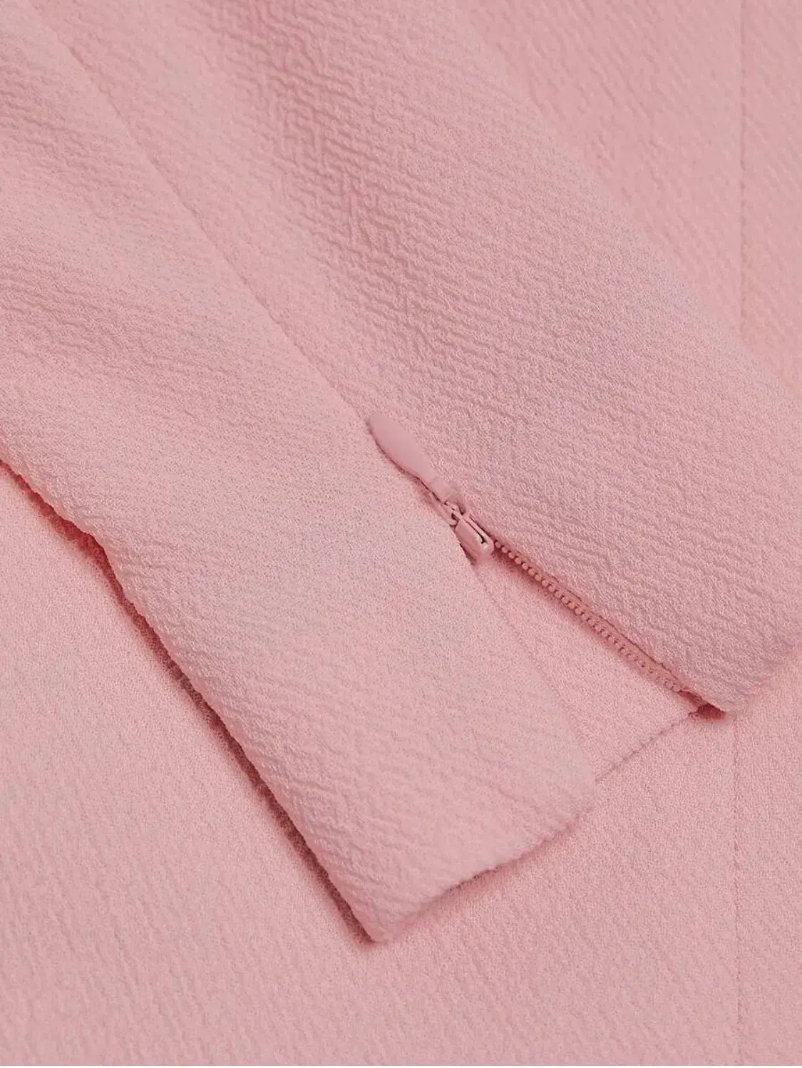 Emilia Wickstead Peony Pink Stella Dress, Size AU 16, Cutout Back Long Sleeve Turtleneck photo 6