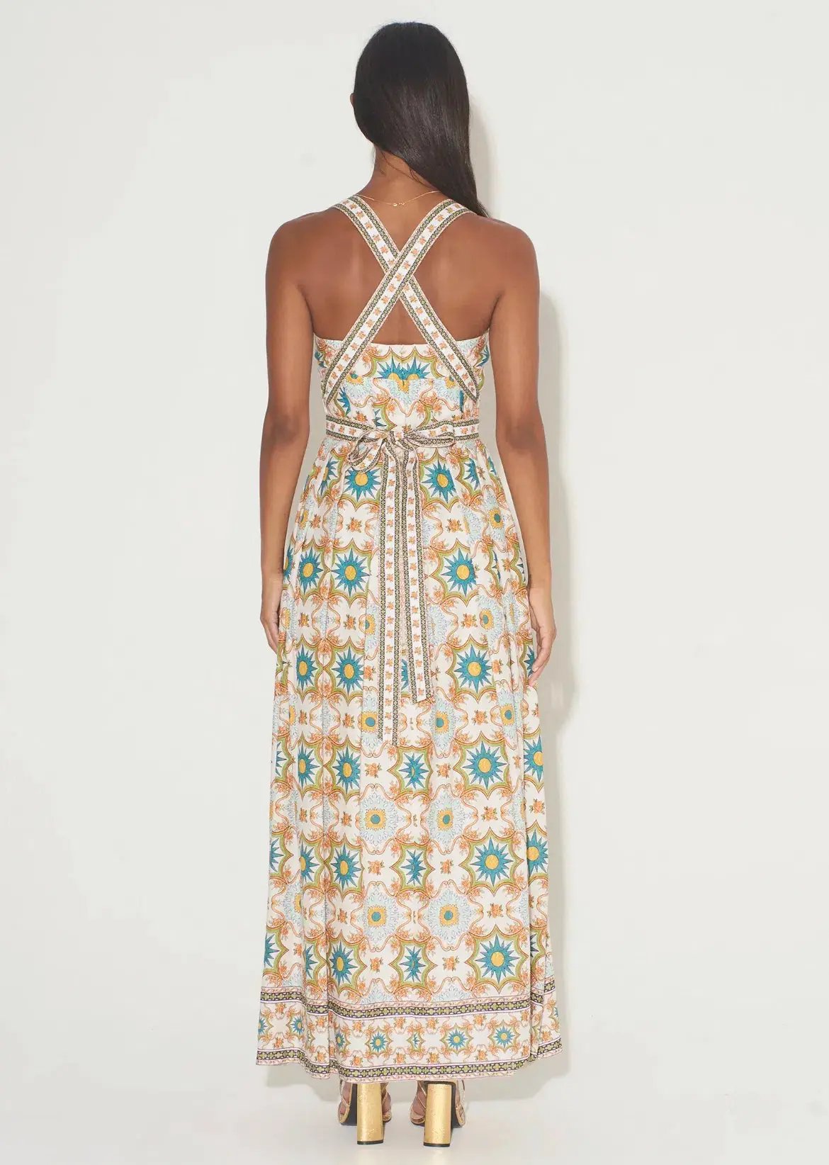 Hansen & Gretel Tulsa Mosaic Maxi Dress Print Size 8 photo 2