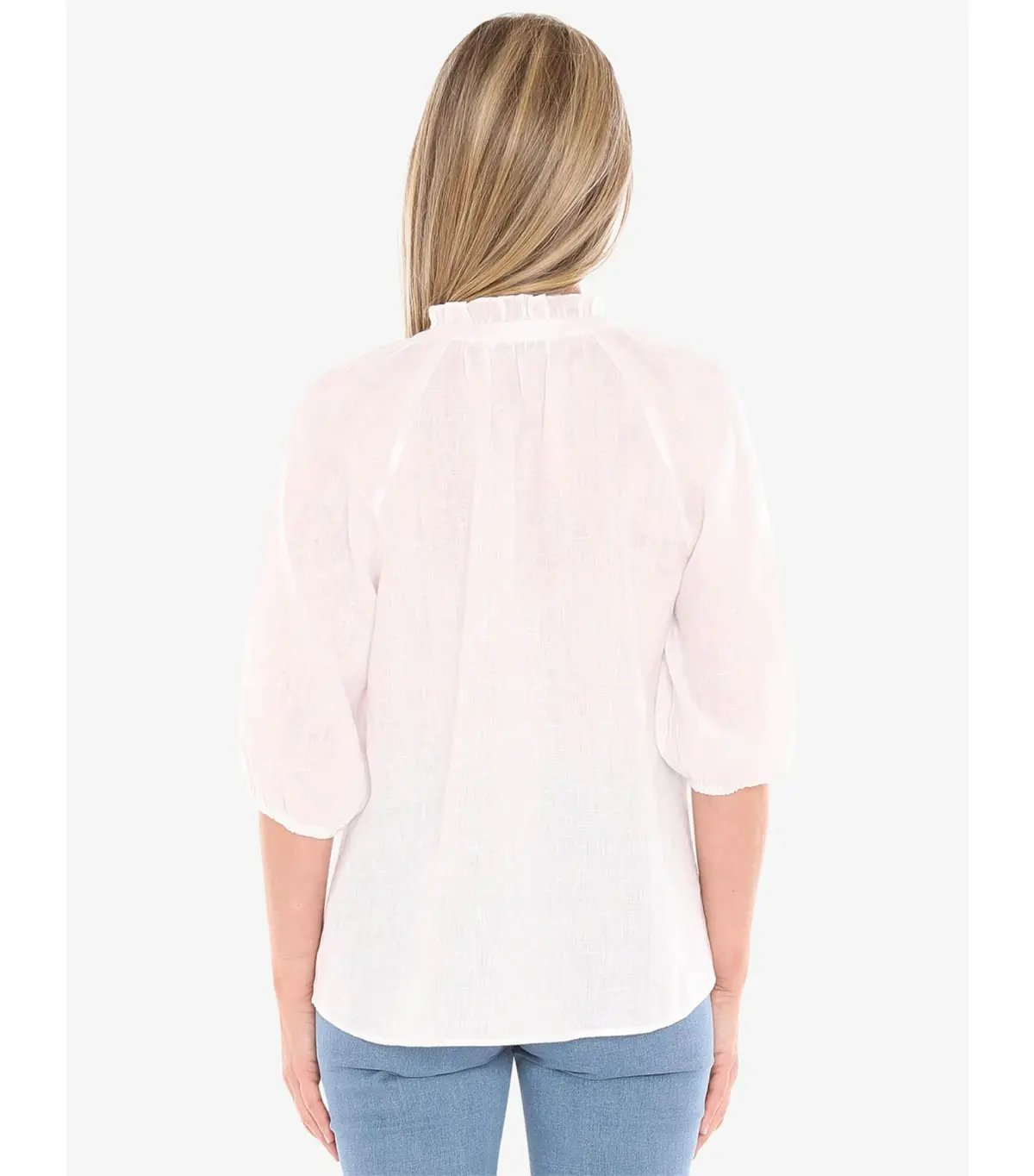 Jump Ruffle Neck Top White Size AU 16 photo 5