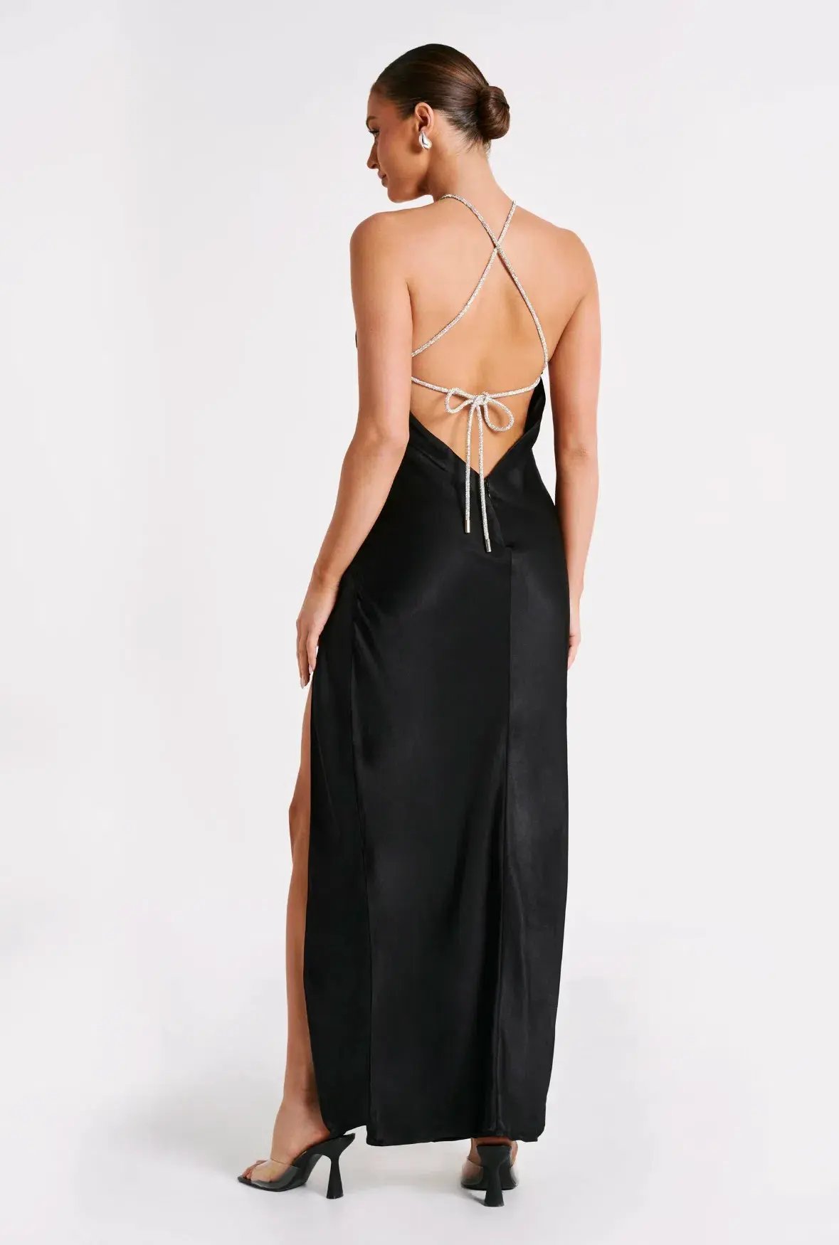 Meshki Louise Diamante Rope Maxi Dress Black Size S / AU 8 photo 4