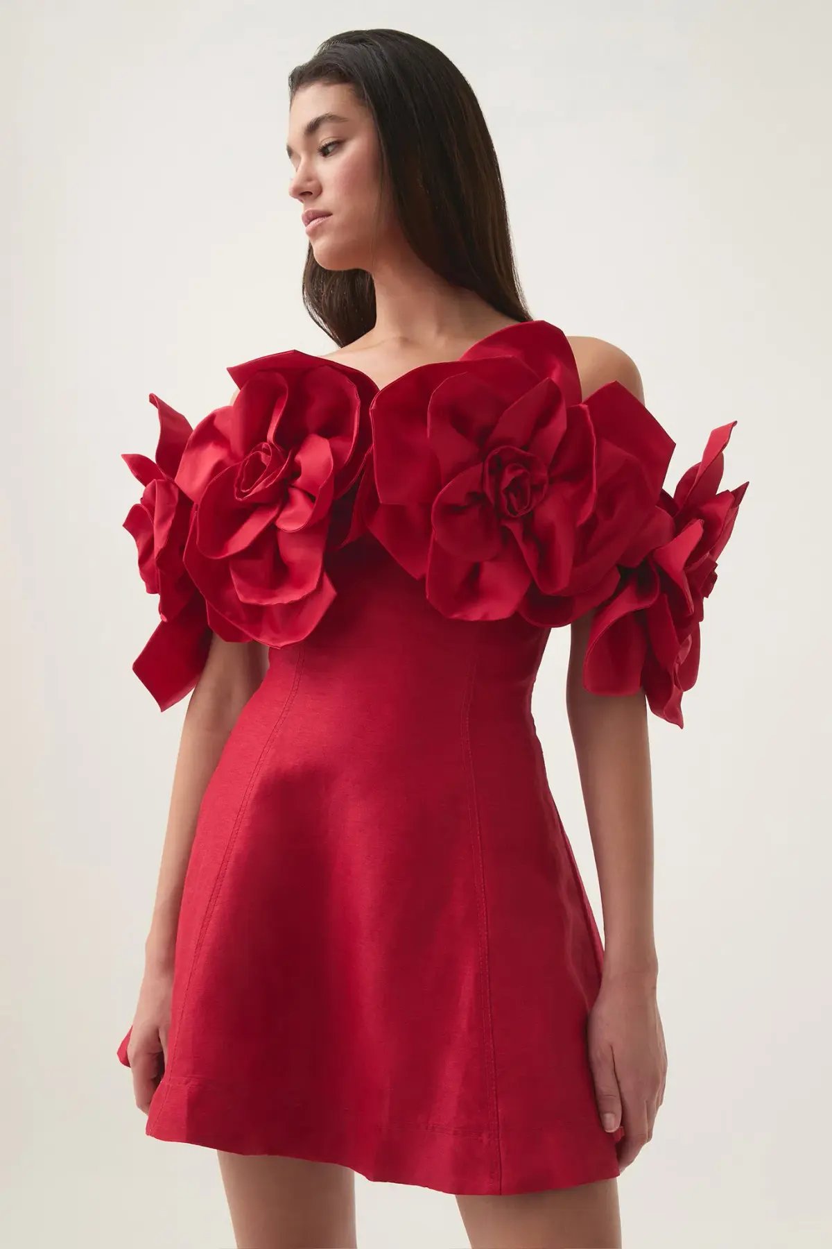 Aje Etta Mini Dress Red Size 10 photo 2