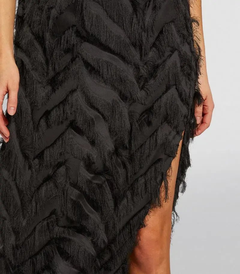 Camilla and Marc Farrah Fringed Dress Black Size 14 (Fits a 10) photo 7