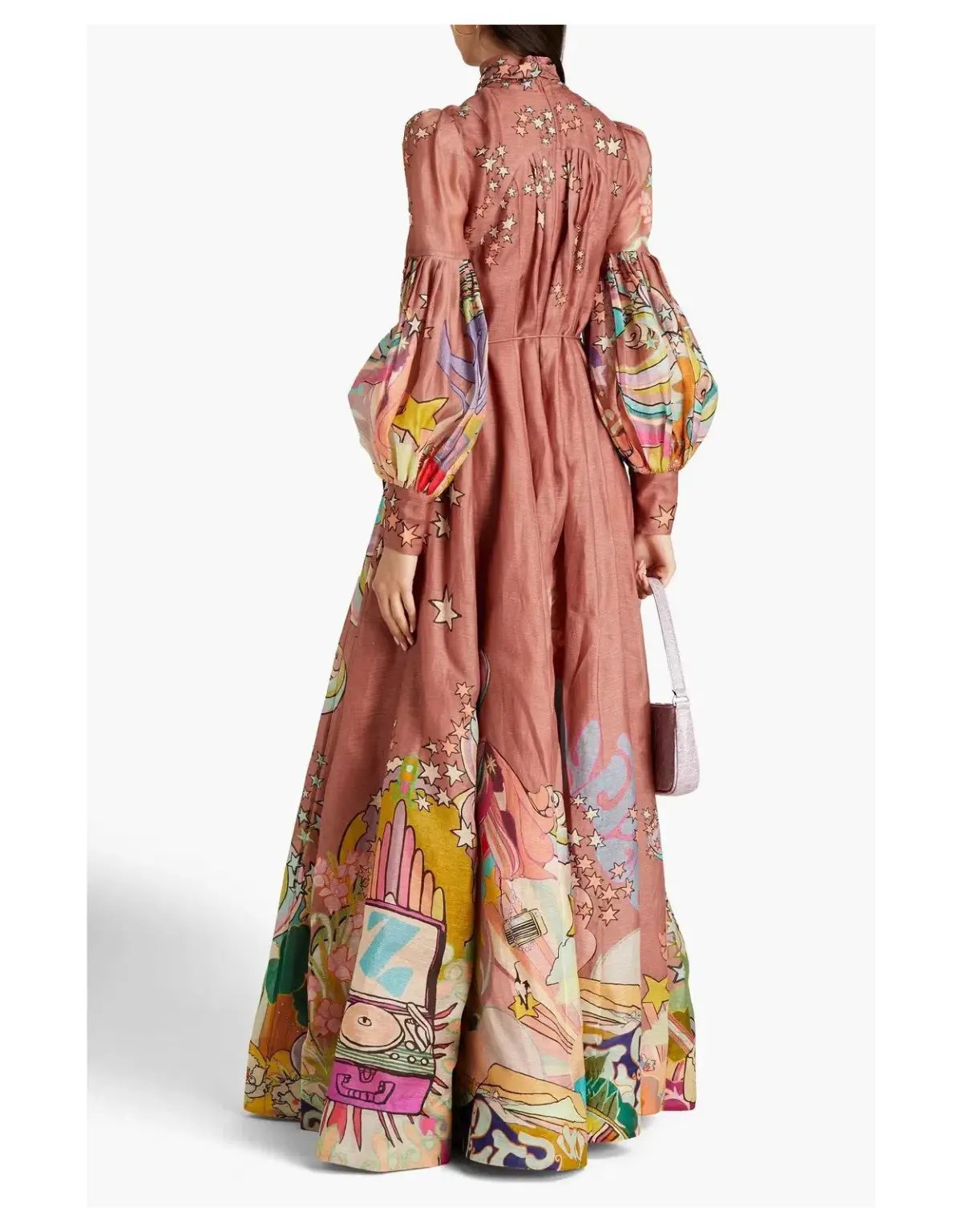 Zimmermann Concert Tie Neck Gown Pink Collage Size 1 / Au 10 photo 2