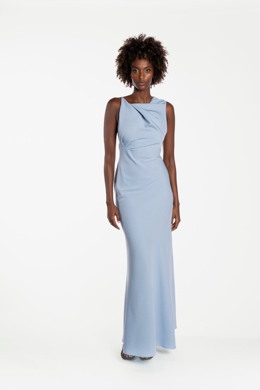 One Fell Swoop Kota Maxi Dress - Denim Blue photo 2