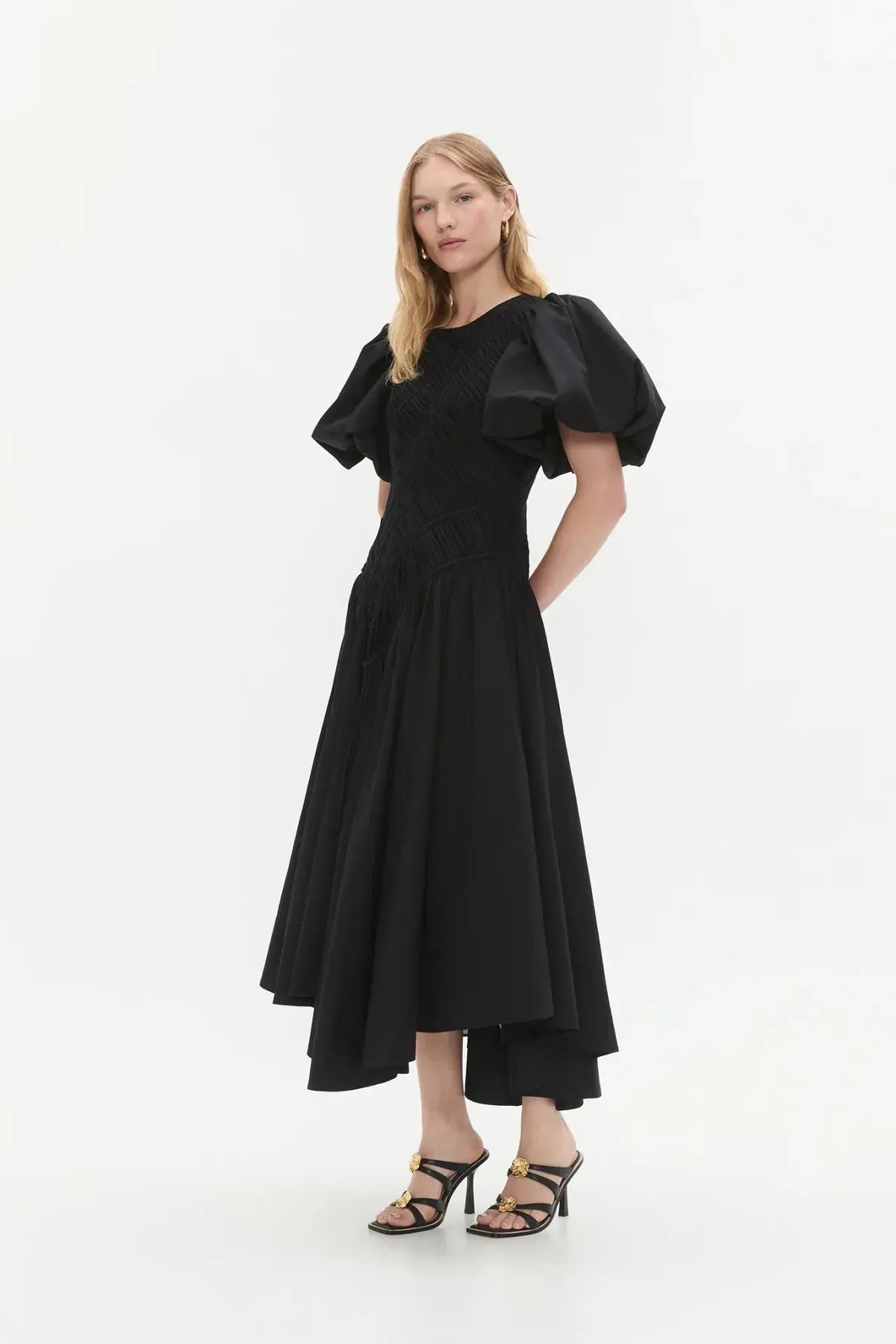 Aje Wisteria Midi Dress Black 14 photo 3