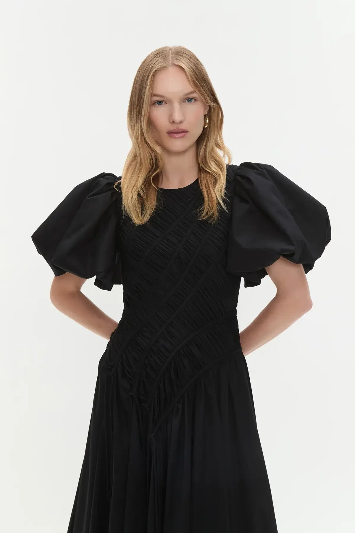 Aje Wisteria Midi Dress Black Size 12 photo 3