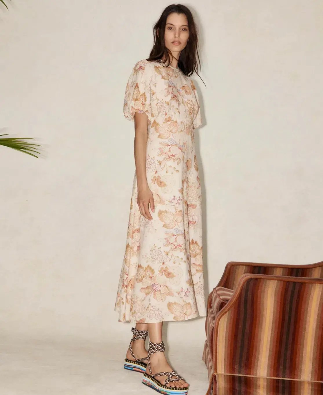 Alémais Philomena Midi Dress Print Size 12 photo 3