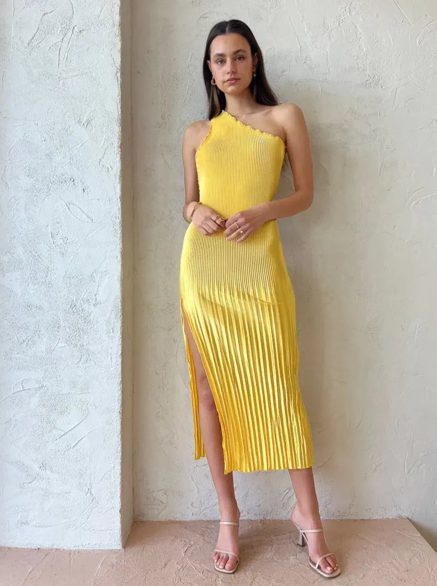 Lidee Naomi Gown Canary Yellow Size 8 photo 2