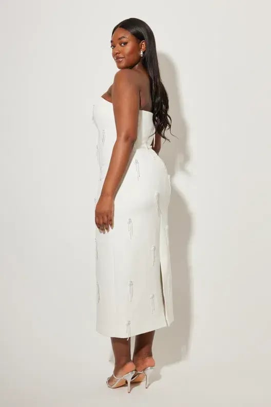 Odd Muse The Ultimate Muse Embellished Midi Dress White Size L / AU 12 photo 3