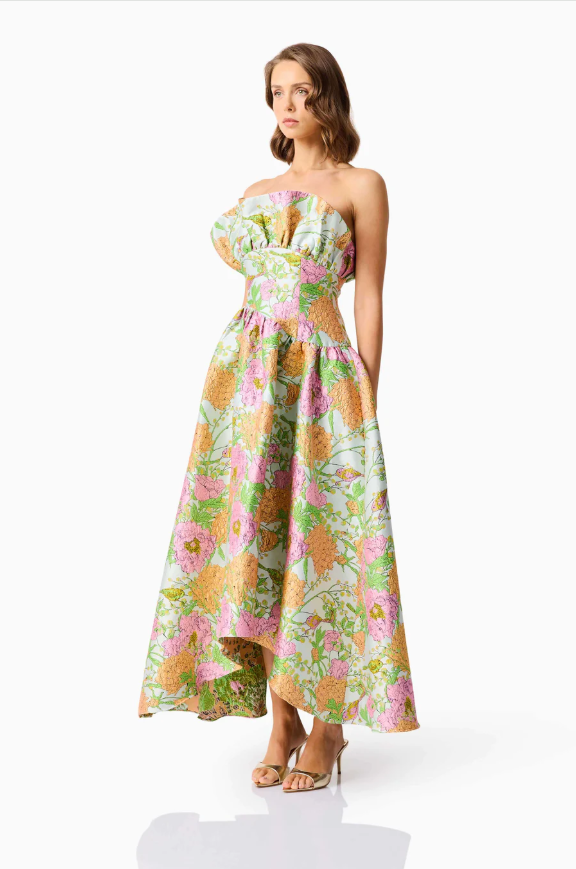 Elliatt Elliat Laurel Gown - Green Floral photo 3