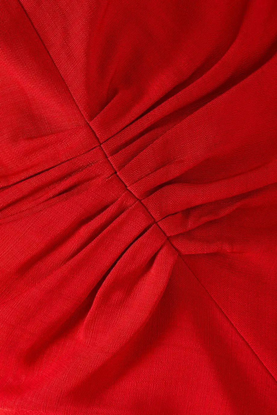 Victoria Beckham Gathered Waist Midi Dress Red Size 12 photo 4