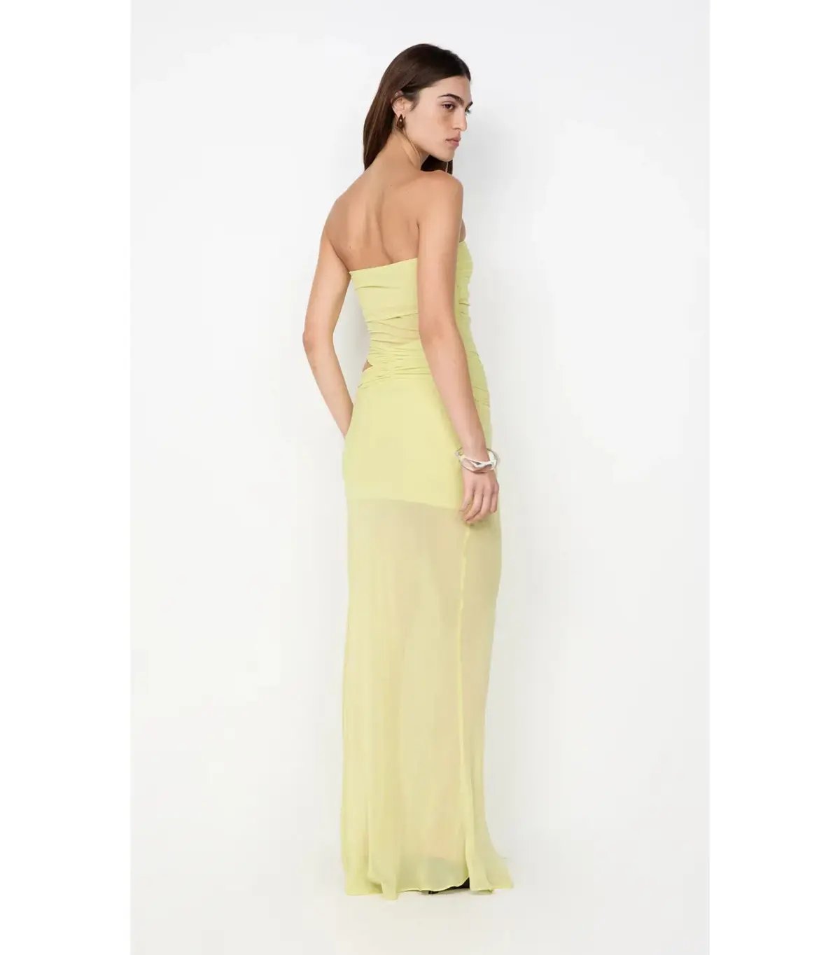 Bec & Bridge Jehnaya Strapless Maxi Dress Citrus Size AU 10 photo 2