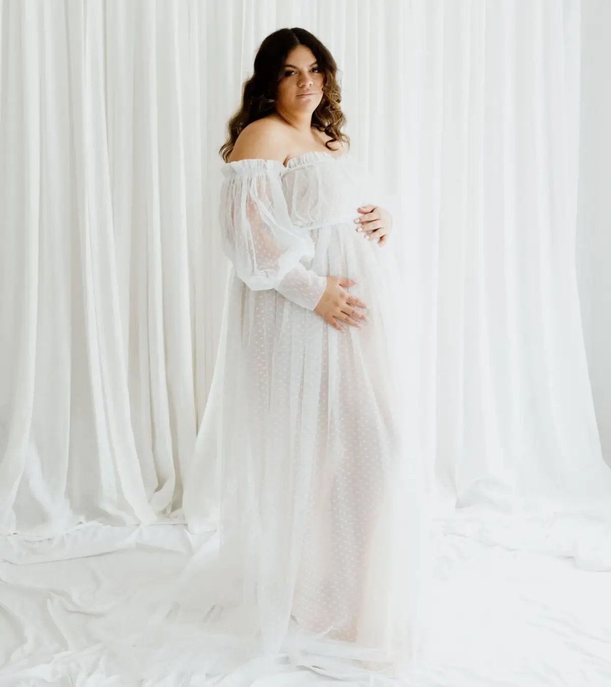 Isadora Tulle Dress White in Nude Lining Size S / AU 10 photo 3