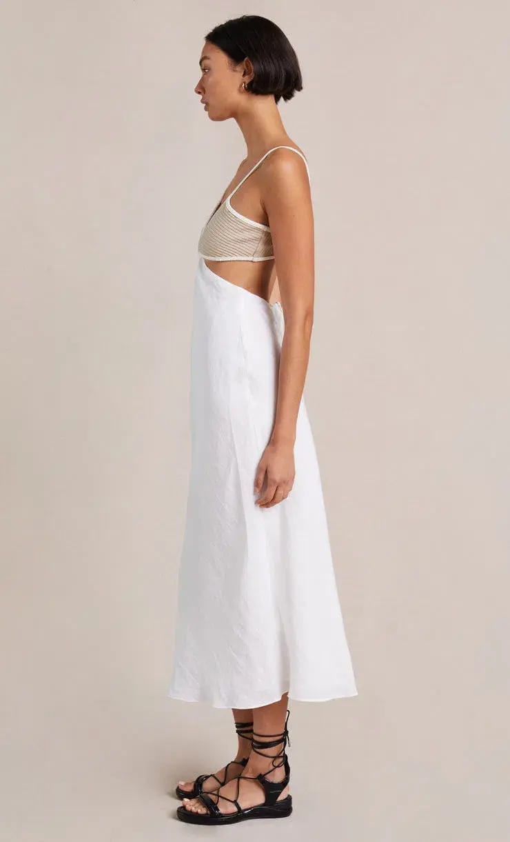 Bec & Bridge Demi Midi Dress Ivory Size 8 photo 2