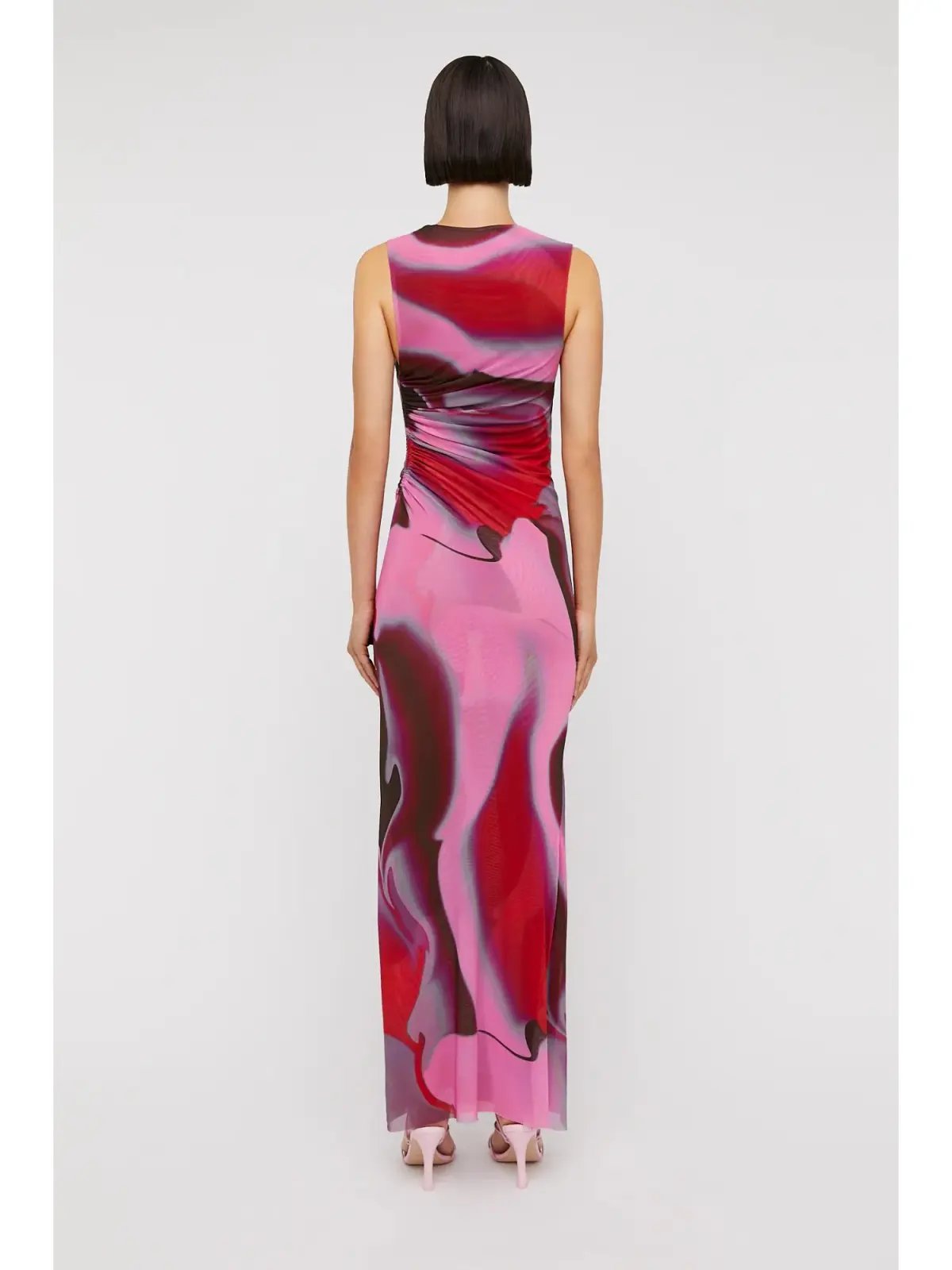 Scanlan Theodore Italian Watercolour Dress Raspberry Size 6 / XS photo 3