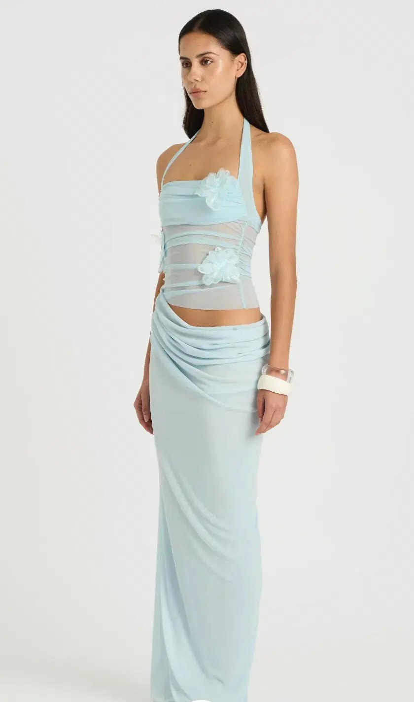 BENNI Florence Maxi Dress in Blue - Size 6 photo 2