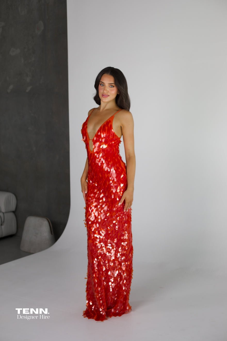Misha Collection SAPPHIRE SEQUIN MAXI DRESS photo 2