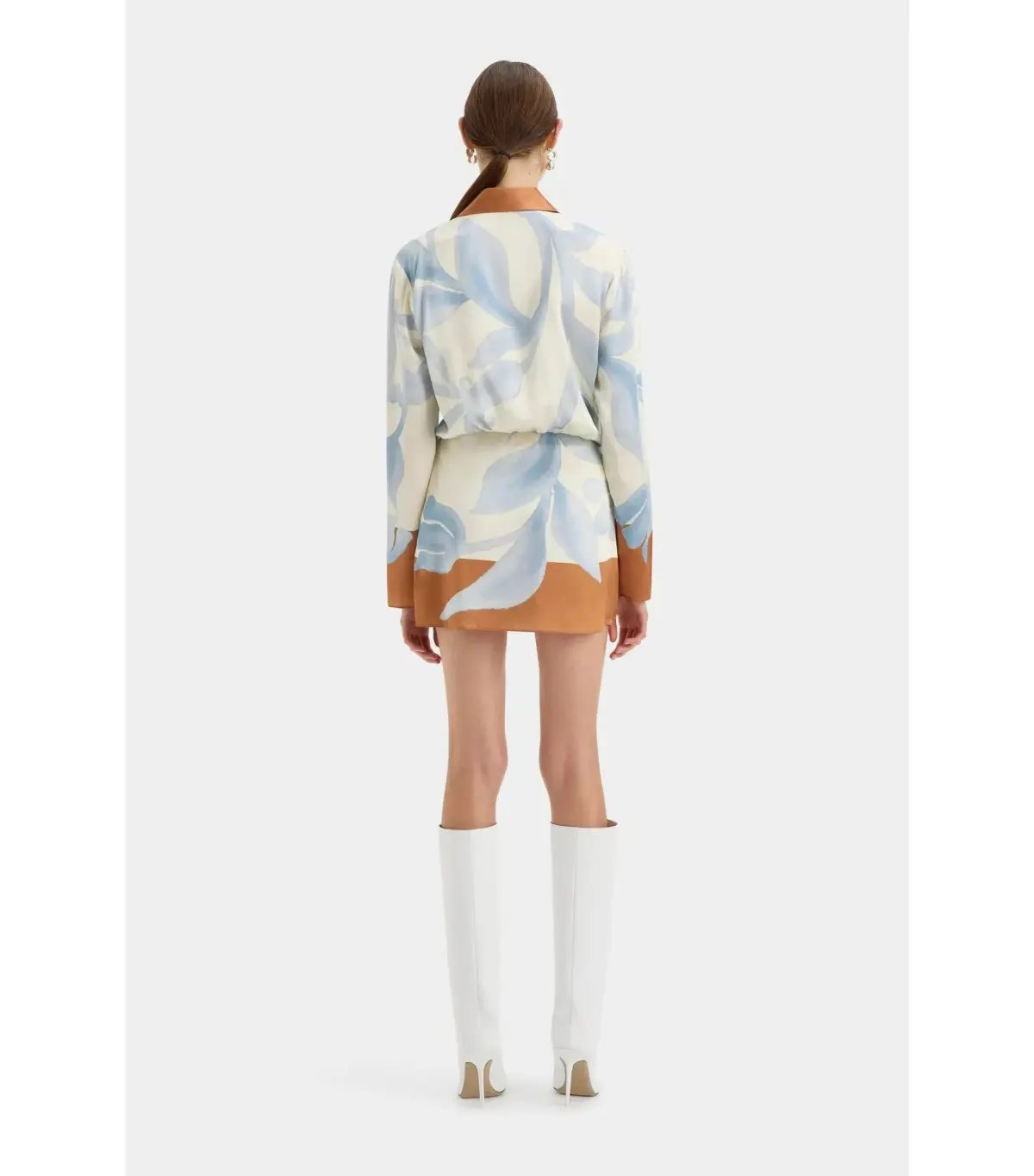 Sir the Label Sorrento Mini Shirt Dress in Sciarpa Print Size 0P / 6PETITE photo 4