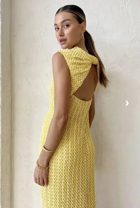 Camilla and Marc Riviera Column Dress Yellow Size AU 6 photo 2