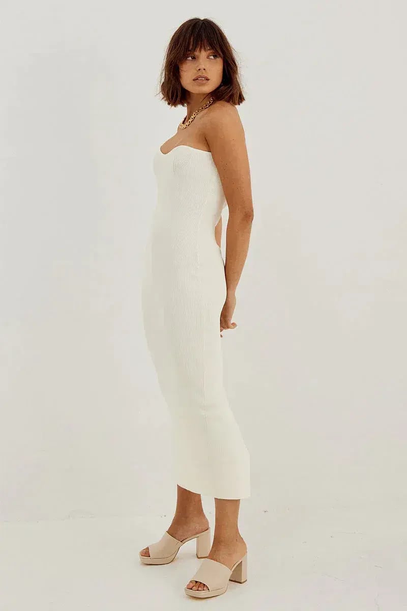 Sovere Studio Pixie Knit Midi Dress Buttermilk Size 6 photo 2