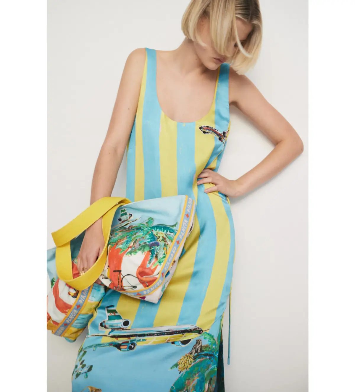 Alemais All Aboard Sleeveless Midi Dress Print Size AU 16 photo 2