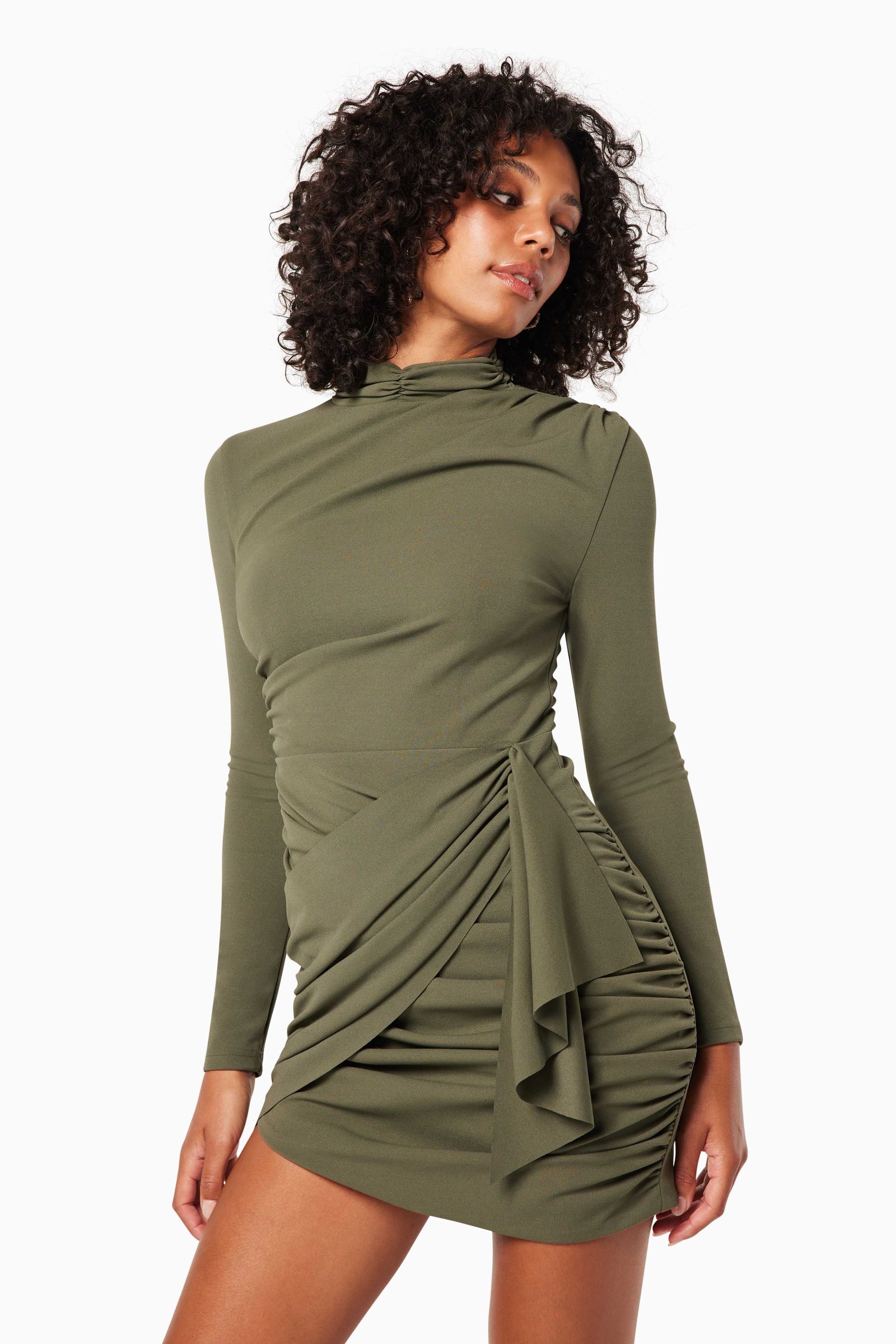 ELLIATT ENTERTAIN DRESS - OLIVE photo 3