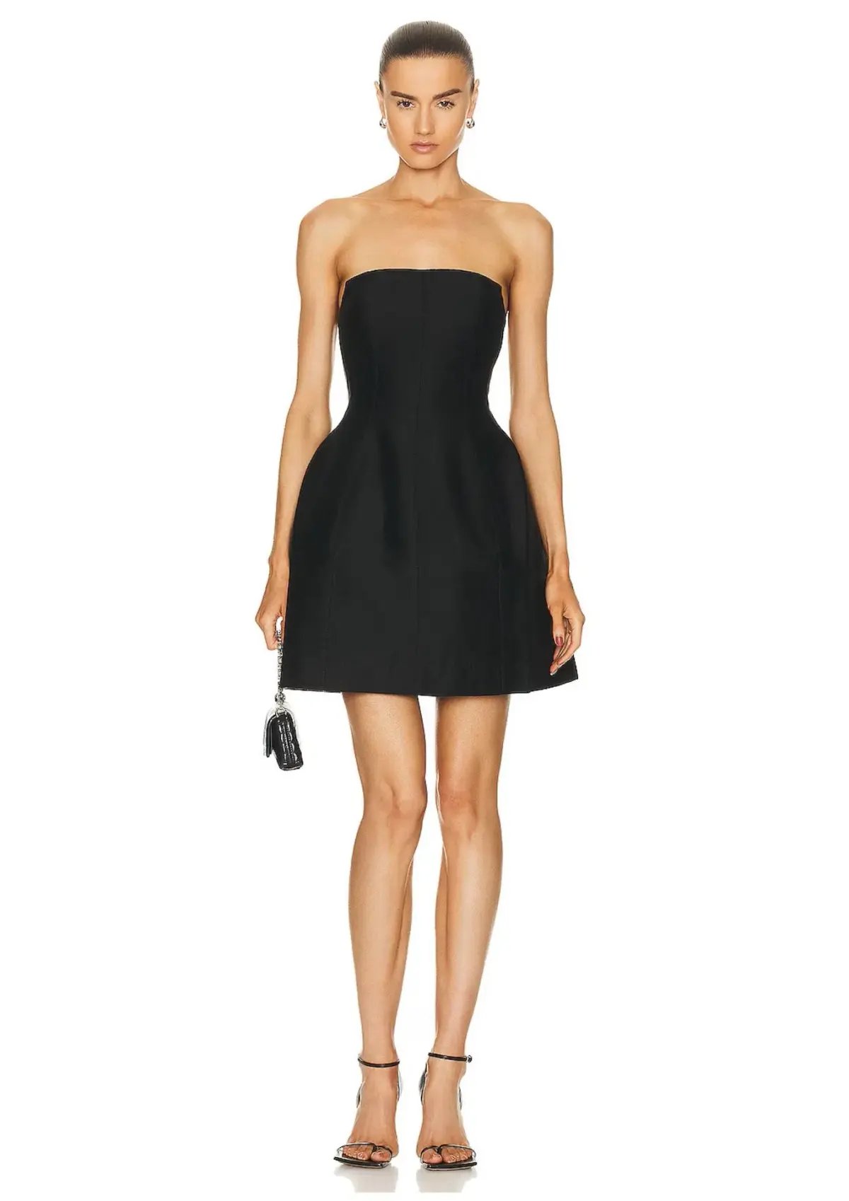 Aje Baret Strapless Mini Dress Black Size 8 photo 3