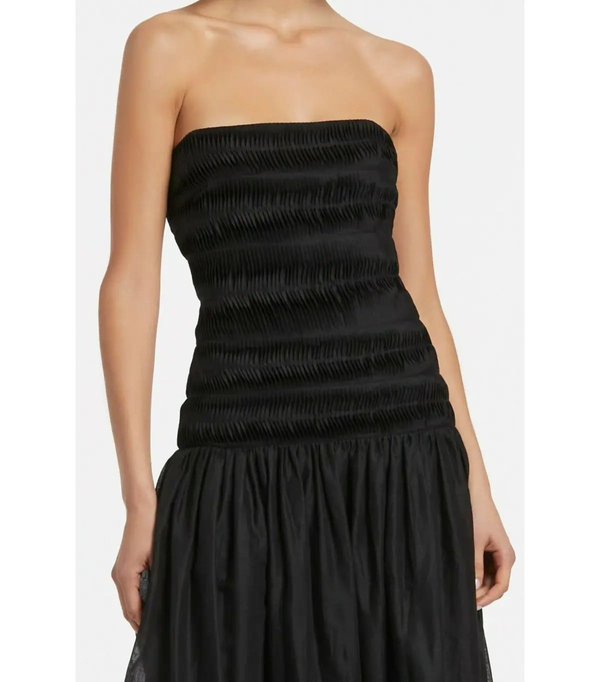 Sir The Label Xanthe Strapless Midi Dress in Black Size 3 / AU 12 photo 2
