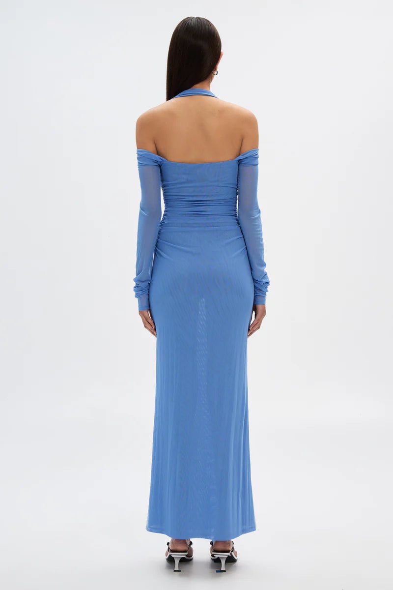 Misha Collection The Sonnet Mesh Dress - Cornflower Blue photo 3