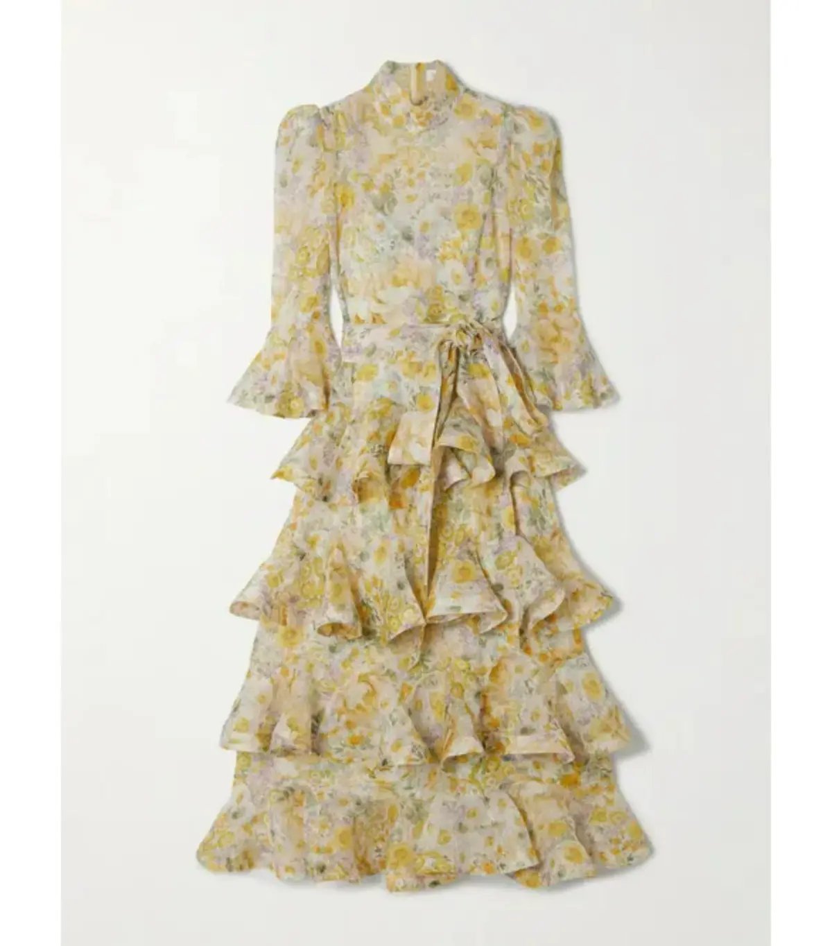 Zimmerman Harmony Tiered Midi Dress Citrus Garden Size 1 / AU 10 photo 3
