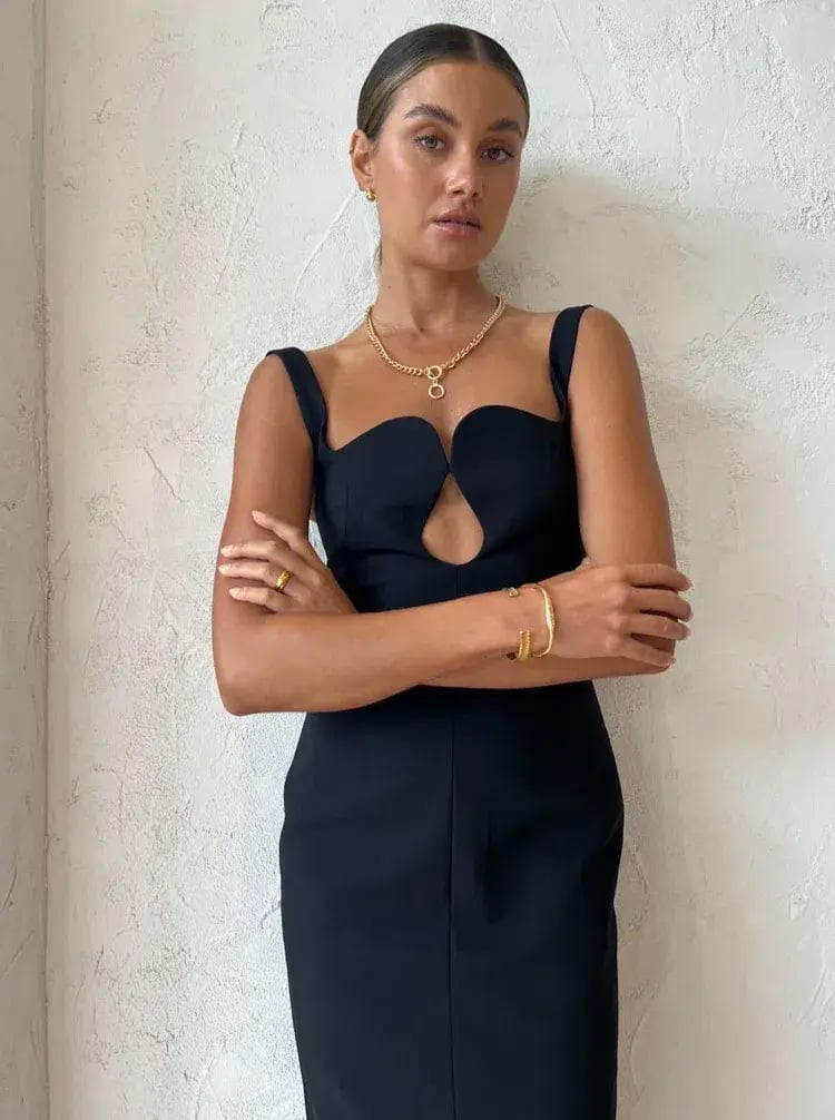 Camilla and Marc Brixton Midi Dress Black Size 10 photo 5