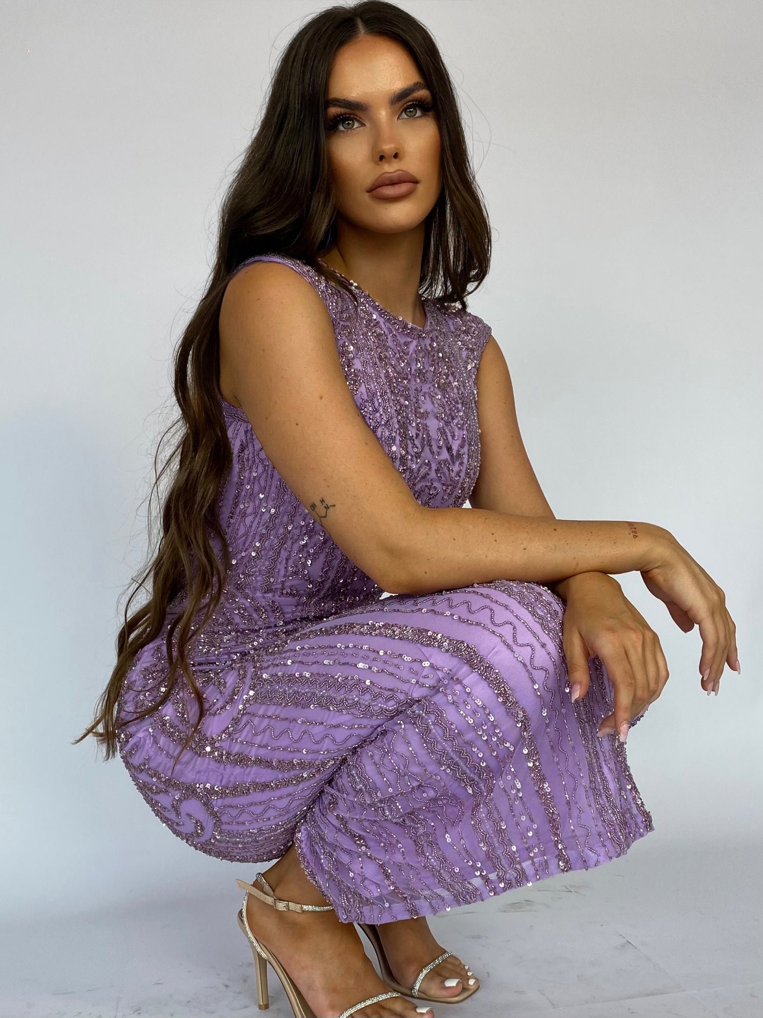 DIANA CAP SLEEVE BY MY SECRET WARDROBE LILAC photo 5