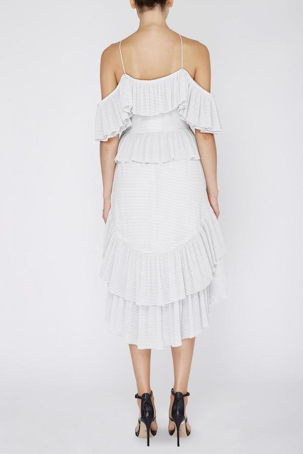 Acler Keppel Pleat Dress Grey Size 8 photo 4