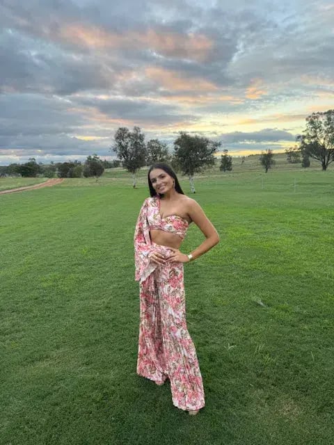 Significant Other Simone Set In Pink Sangria Floral - Size 8 photo 5