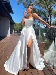 Jadore Penelope Gown Maxi Dress Ivory Size 6 photo 2