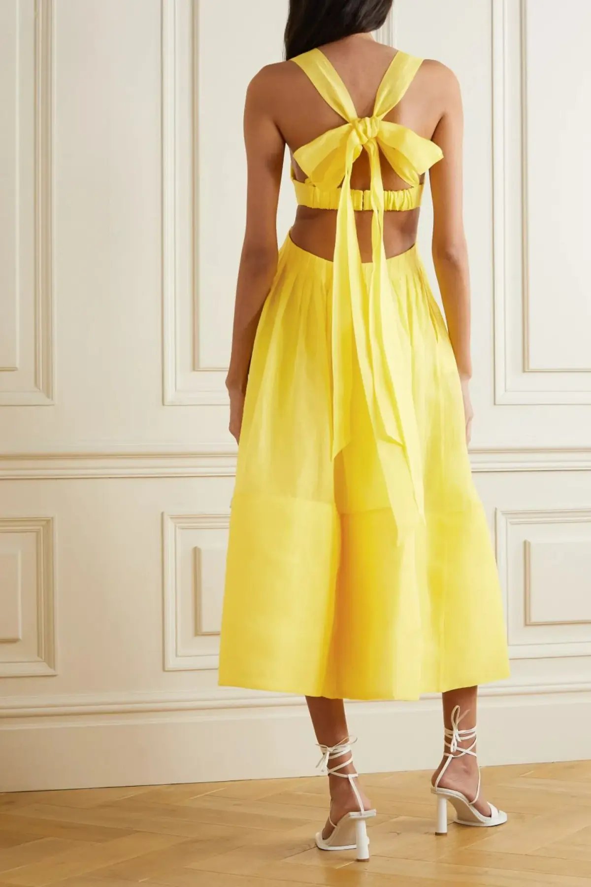 Zimmermann Botanica Bralette Gown In Sunshine Yellow Size 1 / AU 10 photo 2