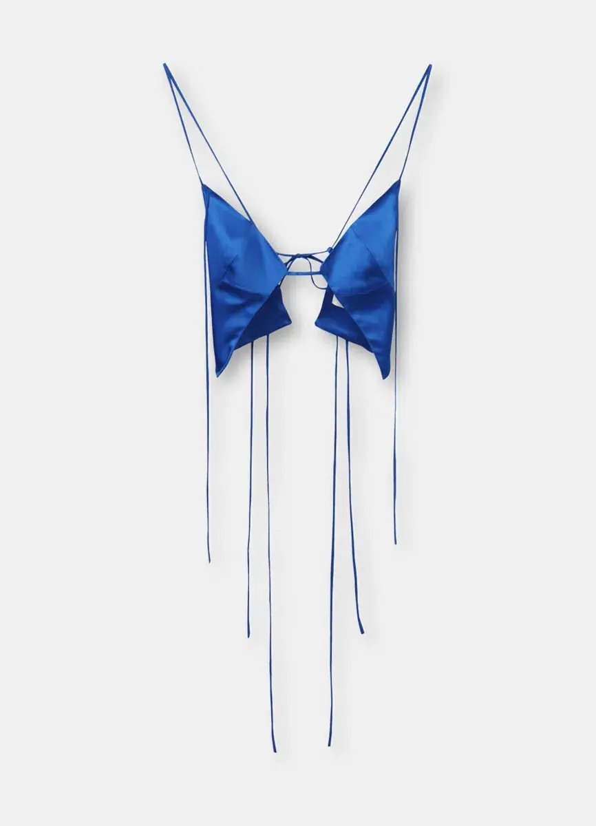 Kourh Otto Top & High Twisted Skirt Set in Cobalt Blue Size 8 photo 4