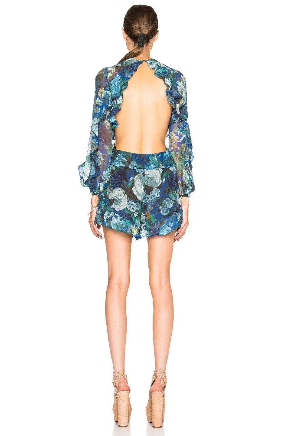 Zimmermann Esplanade Flute Playsuit Floral Size 8 photo 3