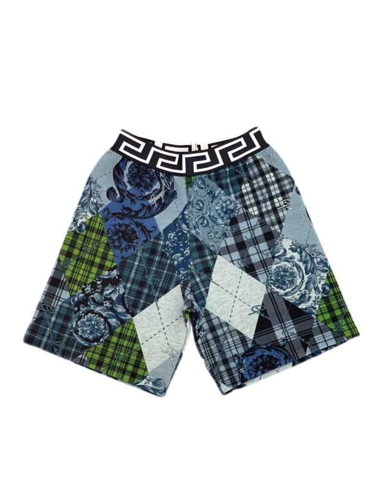 Versace Blue Check Shorts photo 5