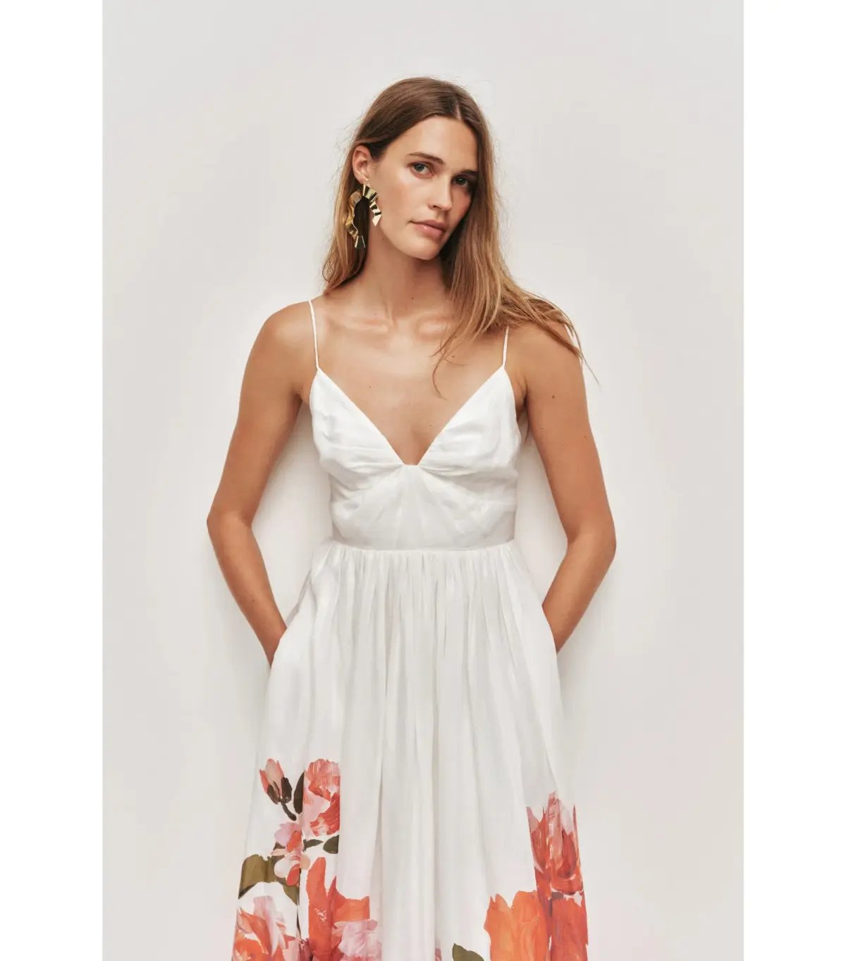 Aje Vacation Maxi Dress Rosa Bold Ivory Size AU 6 photo 2