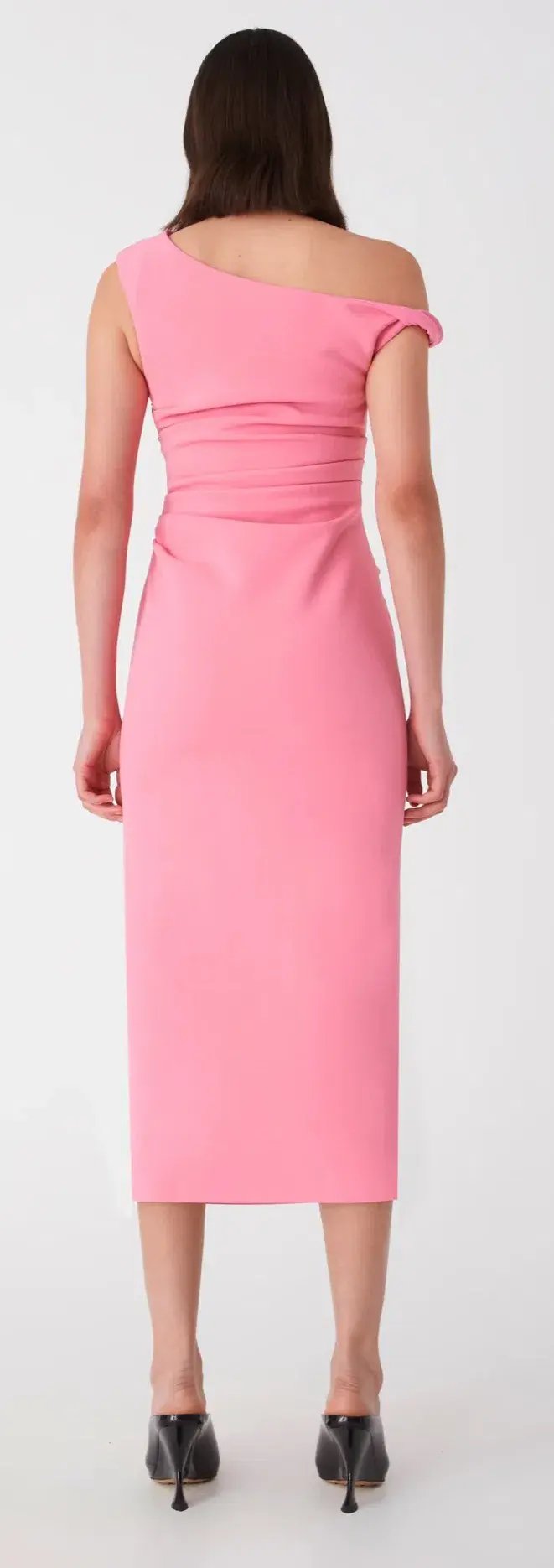 Misha Alaska Midi Dress Tulip Pink Size 8/S photo 3