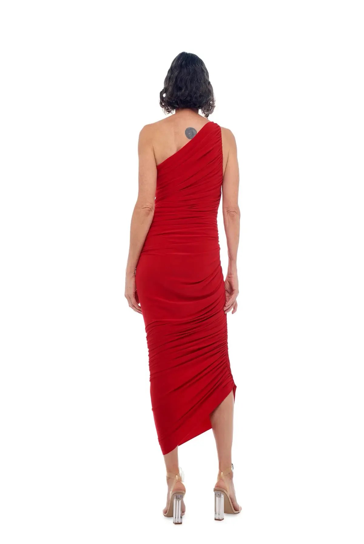 Norma Kamali Diana Gown Red Size 8 photo 2