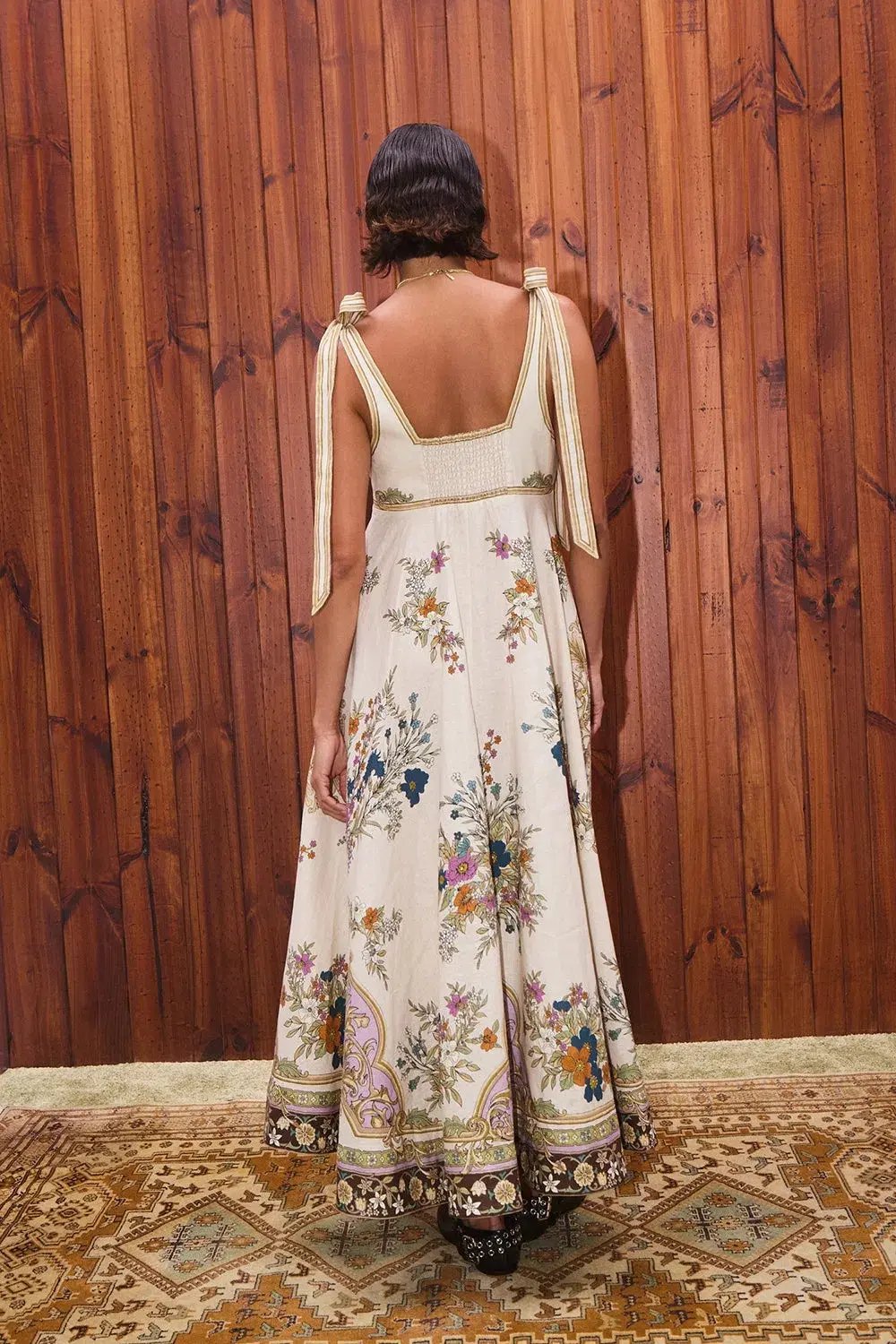 Alemais Antoinette Ballet Midi Sundress in Ivory Size AU 8 photo 4