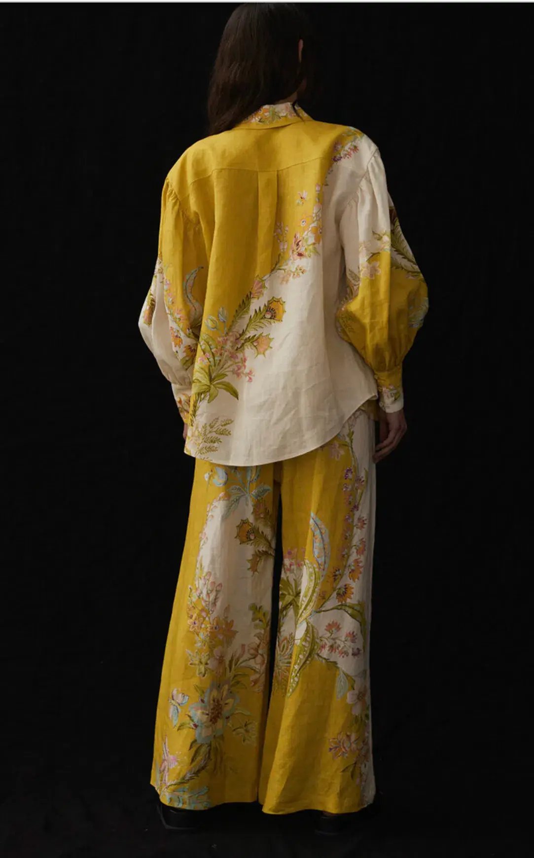 Alemais Ira Linen Shirt and Pant Set Print Size 10 photo 3