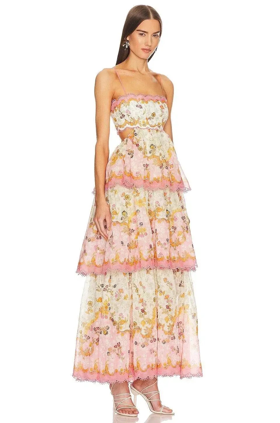 Zimmermann Laurel Frill Midi Dress Floral Size 4 / AU 16 photo 2
