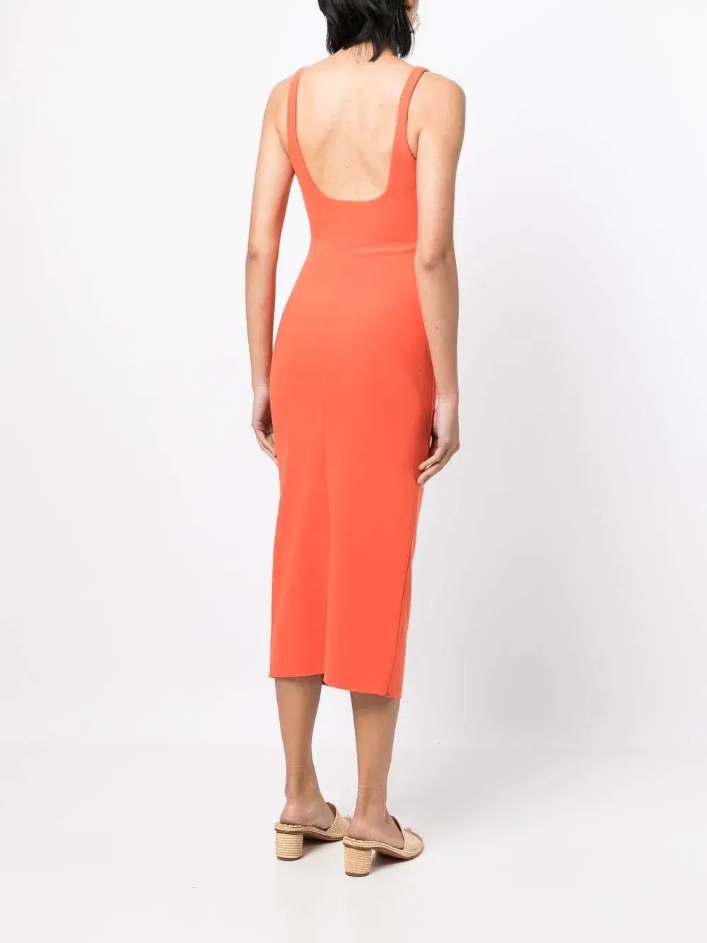 Bec & Bridge Katrine Tuck Midi Dress Orange Size AU 8 photo 2